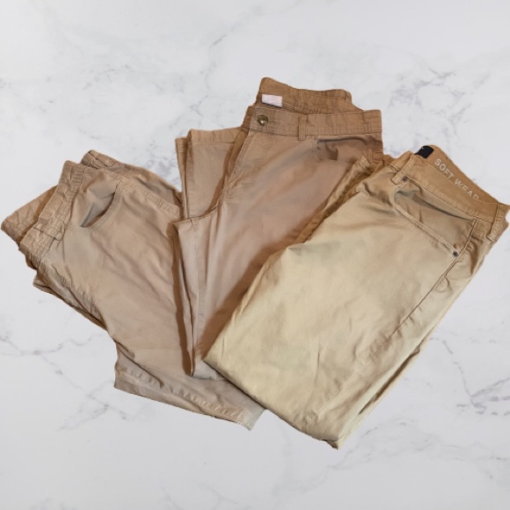 3 Pair Mens Khaki Pants
